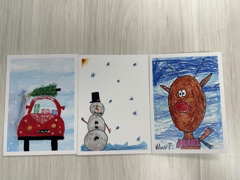 Holiday greetings with the help of Mile 108 school and PAC cheryl lenardon